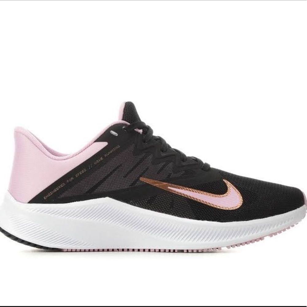 Nike Quest 3 Running Shoes Black Metallic Pink 11